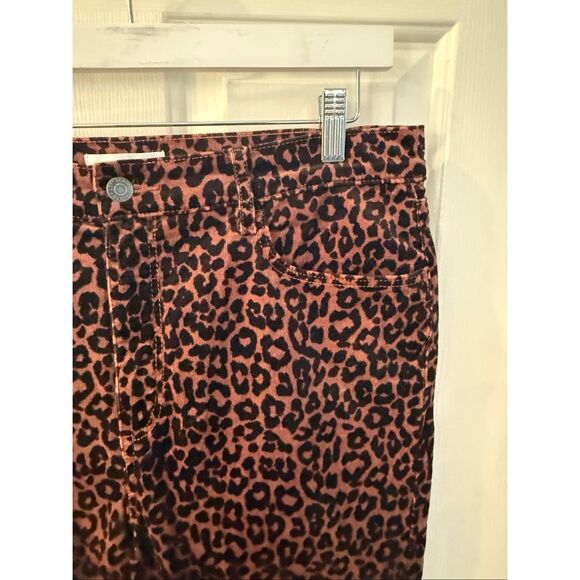 Loft Brown & Black Corduroy High Waist Skinny Jeans sz 12 Mob Wife - Picture 3 of 8